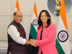 
      
      Rajnath Singh discusses intelligence sharing with Tulsi Gabbard
      
      