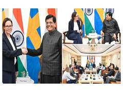 
      
      Piyush Goyal discusses bilateral trade-investment with Sweden
      
      