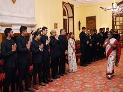 
      
      President Murmu meets Indian Navy officer trainees 
      
      