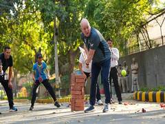 
      
      PM Luxon and Ross Taylor play cricket with kids in Delhi
      
      