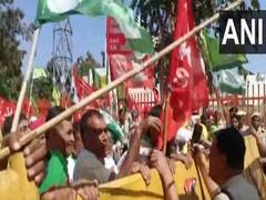 
      
      Farmers hold protest march to Haryana CM Nayab Saini's residence 
      
      