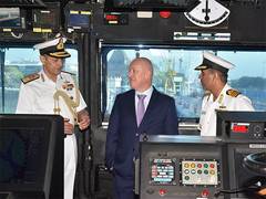
      
      NZ PM Luxon, HMNZS Te Kaha visit INS Surat in Mumbai  
      
      