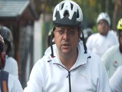 
      
      Uttarakhand CM Dhami participates in a cycle rally as part of 'Fi
      
      