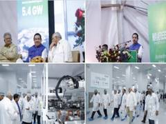 
      
      Pralhad Joshi, Gujarat CM inaugurate 5.4 GW solar cell plant
      
      