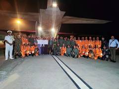 
      
      India's NDRF team with aid lands in quake-hit Myanmar
      
      