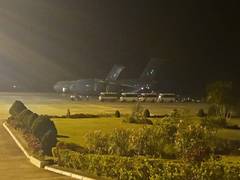 
      
      C-17 aircraft with 60 tonnes of relief material land in Myanmar
      
      