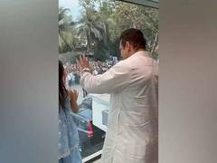 
      
      Eid: Salman greets fans from bulletproof glass-covered balcony
      
      