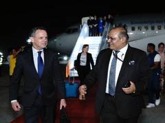 
      
      Netherlands Foreign Minister Veldkamp arrives in India
      
      
