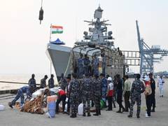 
      
      Indian Navy Ships arrive in Yangon today with relief assistance
      
      