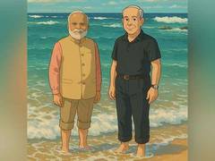
      
      Israel Embassy shares Ghibli art of PM Modi, Netanyahu
      
      