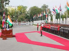 
      
      PM Modi accorded Guard of Honour in Thailand
      
      