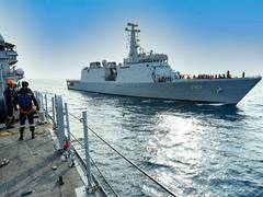 
      
       IOS Sagar concludes its harbour and sea training phase at Kochi
      
      