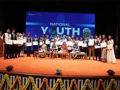 
      
      Union Minister Mansukh Mandaviya confers National Youth Awards
      
      