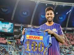 
      
      Suryakumar Yadav completes 100 matches for Mumbai Indians
      
      