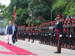 
      
      PM Modi receives unprecedented ceremonial welcome in Sri Lanka
      
      