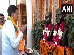 
      
      Piyush Goyal pays floral tribute to founders of BJS
      
      