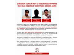 
      
      BYC condemns extrajudicial killings of Baloch youths by Pak force
      
      