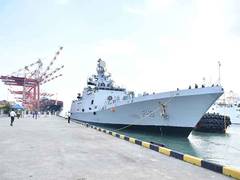
      
      Indian Navy's INS Sahyadri docks in Sri Lanka
      
      