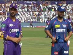 
      
      IPL 2025: KKR skipper Rahane wins toss, elects to field first 
      
      