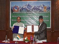 
      
      India, Nepal strengthen agricultural ties with MoU 
      
      