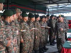 
      
       Upendra Dwivedi visits India Army’s Varja Corps
      
      