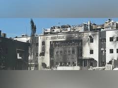 
      
      Israel strikes Gaza's al-Ahli Hospital
      
      
