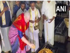 
      
      Pawan Kalyan’s wife offers prayers at Tirupati Balaji temple
      
      