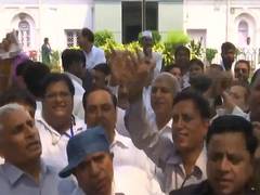 
      
      Congress workers hold protest against Central government
      
      