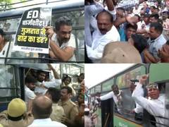 
      
      Protesting Congress workers detained by police in Lucknow
      
      
