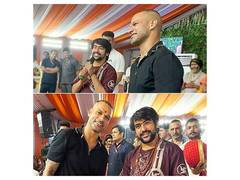
      
      Shikhar Dhawan meets Dhirendra Shastri in Mumbai
      
      