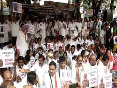 
      
      Congress holds protest outside ED office in Telangana
      
      