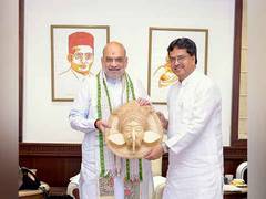 
      
      Tripura CM Saha meets Union Home Minister Amit Shah in Delhi
      
      