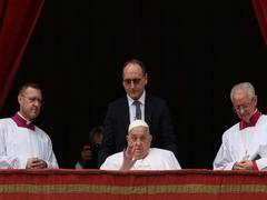 
      
      Pope Francis delivers  Easter message after illness; met with JD
      
      