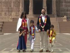
      
      JD Vance with his family visits Akshardham Temple in Delhi
      
      