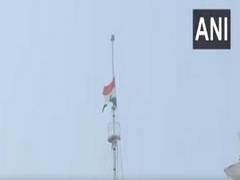 
      
      National Flag at half-mast in Chennai
      
      