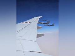 
      
      PM's aircraft escorted by F15s of Royal Saudi Air Force in the Sa
      
      