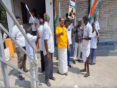 
      
      Congress workers stage protest in Tirunelveli
      
      