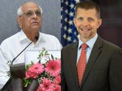 
      
      US Consul General Hankey pays courtesy visit to Gujarat CM Patel 
      
      
