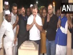 
      
      Rahul Gandhi pays tributes to Mahatma Gandhi at Gandhi Smriti 
      
      
