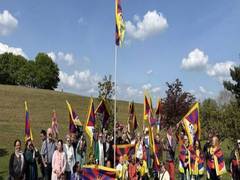 
      
      Tibetan flag raised in Milton Keynes to condemn China’s actions
      
      