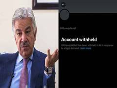 
      
      Pakistan Defence Minister's 'X' account withheld
      
      