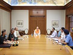 
      
      PM Modi chairs meeting with Defence Minister, NSA, CDS
      
      