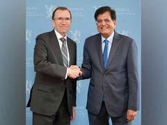 
      
      Piyush Goyal meets Norway's foreign minister Eide
      
      