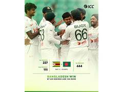 
      
      Mehidy's all-round show powers Bangladesh to innings victory 
      
      