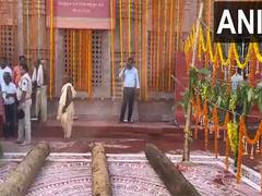 
      
      Lord Jagannath's chariot construction begins for Rath Yatra
      
      