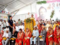 
      
      Over 3,000 couples tie knot at mass wedding in MP’s Sagar
      
      