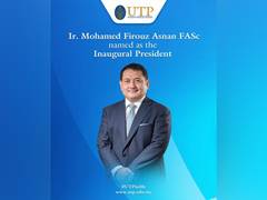
      
      UTP names Ir. Mohamed Firouz Asnan, FASc as inaugural President
      
      