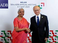 
      
      Sitharaman meets ADB President, Italian counterpart
      
      