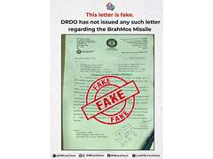
      
      Fact Checker debunks fake letter alleging failure in BrahMos comp
      
      