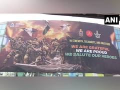 
      
       Poster at Eden Gardens expresses gratitude to Armed Forces 
      
      